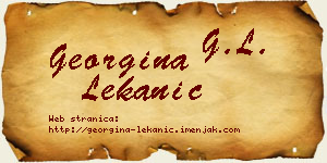 Georgina Lekanić vizit kartica